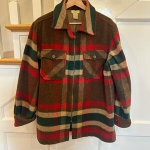 Vintage The Limited Men’s Zip Up Flannel Jacket Red/green M